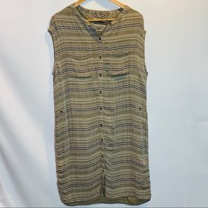 Prana striped sleeveless sheath dress, size M